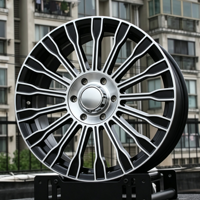Jantes en alliage Flow Form de 17, 18 et 19 pouces, multi-branches, finition noire brillante usinée, 5x112 CB66.56 pour Mercedes Benz