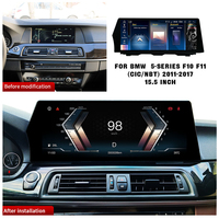 Radio Multimedia para Auto con Android 14 y Snapdragon 665 de 15.5 Pulgadas, CarPlay para BMW Serie 5 F10 F11 F18 CIC NBT 2011-2016