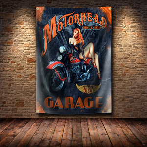 Mon garage, mes règles, sexy lady, bannière rétro, drapeau, affiche, décoration murale, publicité, 3x5 pieds, enseigne vintage, man cave, pub, club - Product Image 3