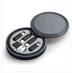 Çok fonksiyonlu 60W 3A hızlı şarj 6-in-1 USB cep telefonu kablosu seti taşınabilir şarj adaptörü güç banka kulaklık saklama kutusu - Product Image 4