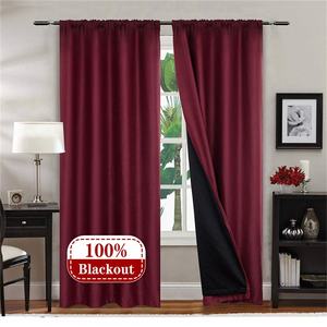 Rideau de fenêtre occultant 100% occultant intégral, <span class=keywords><strong>double</strong></span> couche, noir, pour salon, <span class=keywords><strong>prix</strong></span> d'usine, <span class=keywords><strong>bon</strong></span> marché - Product Image 6