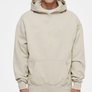 Felpe con Cappuccio da <span class=keywords><strong>Uomo</strong></span> Personalizzate con Logo, in Cotone 500g, Stile Streetwear, Crop Top Pesanti Senza Cordoncini - Product Image 2