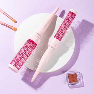 Peine rizador de pelo rosa para mujer, con efecto rizador y voluminizador, portátil, para uso doméstico, para todo tipo de cabello - Product Image 2