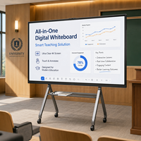 Tableau blanc interactif intelligent à écran tactile de 65, 75 et 86 pouces, rétroéclairage Mini-LED, fréquence de rafraîchissement 3840 Hz, vente chaude
