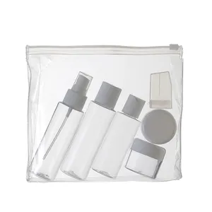 Gratis sampel dapat diisi ulang ukuran Mini kosmetik Travel Kit untuk wanita perawatan kulit semprot perjalanan botol kosmetik dan Jar Set