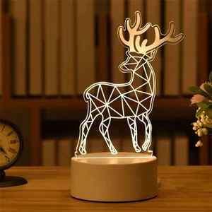 Linterna LED 3D de Acrílico y PVC con Forma de Oso y Dinosaurio, Lámpara Nocturna Infantil Portátil, Ecológica, Decoración para Dormitorio, Camping, Navidad, Bodas - Product Image 6