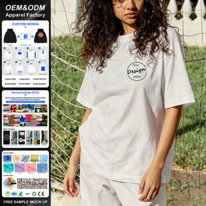 เสื้อยืดออกกำลังกายผ้าฝ้าย 100% ระบายอากาศได้ดี ปักลายคุณภาพสูงแบบสั่งทำพิเศษ สไตล์คลาสสิกสำหรับผู้หญิง น้ำหนัก 300 กรัม ทรงโอเวอร์ไซส์ - Product Image 1