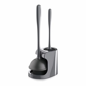 Cepillo <span class=keywords><strong>de</strong></span> inodoro 2 en 1 y desatascador <span class=keywords><strong>de</strong></span> TPR con soporte ventilado para <span class=keywords><strong>limpieza</strong></span> del baño - Product Image 1