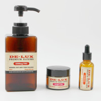 Étiquette autocollante transparente pour bouteille cosmétique, impression de logo en feuille d'or à chaud, étiquettes d'emballage pour shampoing