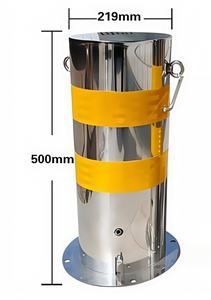 Barriera di sicurezza stradale riflettente esterna a basso prezzo fissa perni stradali in acciaio inossidabile palo per parcheggio dissuasori di sicurezza fissi - Product Image 5