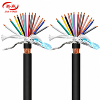 19 코어 RVVP 유연한 차폐 케이블 0.12-2.5mm² 주석 도금 브레이드 스크린 고성능 다중 코어 신호 트렁크 라인