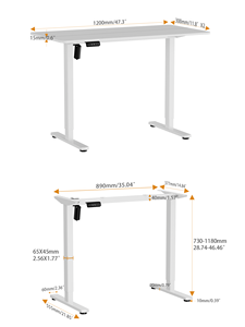 एर्गोनोमिक एकल मोटर इलेक्ट्रिक ऊंचाई-घर कार्यालय गेमिंग टिकाऊ निर्माण के लिए समायोज्य डेस्क - Product Image 5