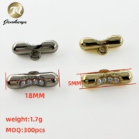 Kancing Logam Paduan Seng Lengkung Dengan 4 Mutiara Tatahan Aksesoris Pakaian Kancing Baju