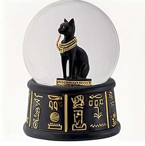 Toptan kar küresi üreticisi özel logo cam kristal top su topu hediye lüks hatıra altın siyah kedi mısır kar küresi - Product Image 2