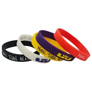 Personalized Ink Injected Wrist Band Rubber Bracelet Custom Logo Silicone Wristbands Bulk Cheap Promotional Items