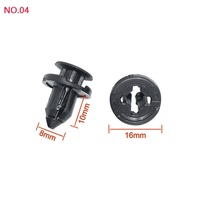 Rivets à pression en plastique de 8 mm pour voiture, clips de fixation de pare-chocs avant pour Honda CRX Del Sol, Civic, Prelude