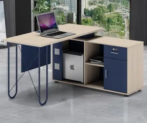 Industrial Metal Wood Executive Furniture Computer Writing With Drawer Shelf Office Desks