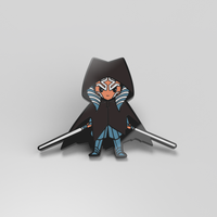 Pins de revers en émail personnalisés et créatifs Ahsoka Tano en cape - Artisanat en alliage de zinc, placage personnalisé, objet de collection pour Star Wars