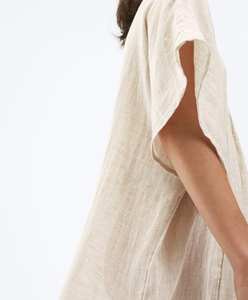 Robe de plage élégante en lin pour femmes, Kaftan d'été décontracté - Product Image 6