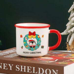 Tasses à café en céramique de Noël à prix abordable, mugs souvenirs créatifs avec couvercles et cuillères, tasses à café pour la maison - Product Image 6