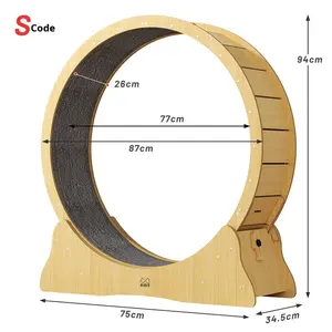 Tablero de fibra alta ecológico <span class=keywords><strong>para</strong></span> gatos, marco de escalada, juguete deportivo silencioso, rueda <span class=keywords><strong>para</strong></span> correr, cinta de correr <span class=keywords><strong>para</strong></span> <span class=keywords><strong>perros</strong></span> y gatos, tapete de terciopelo <span class=keywords><strong>para</strong></span> Fitness - Product Image 6