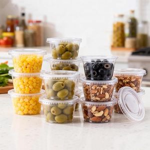 1000 sets de gobelets portionneurs en plastique de qualité alimentaire sans BPA de 80 ml avec couvercles, petits gobelets transparents pour shots de gelée, contenants jetables pour condiments - Product Image 4