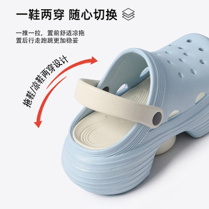 Zuecos de EVA para <span class=keywords><strong>Mujer</strong></span>, Transpirables, con <span class=keywords><strong>Plataforma</strong></span> para Aumentar la Altura, Antideslizantes, Resistentes al Desgaste, Zapatos Casuales para Jardín y Exteriores - Product Image 6