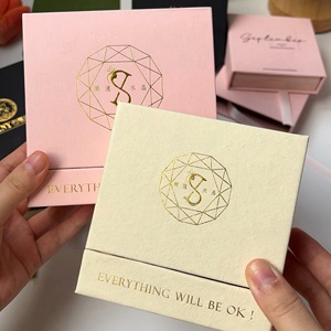 Joyero de película Logologo personalizado, bolsa de joyería y caja, cajón de regalo de lujo, joyero deslizante, embalaje - Product Image 6