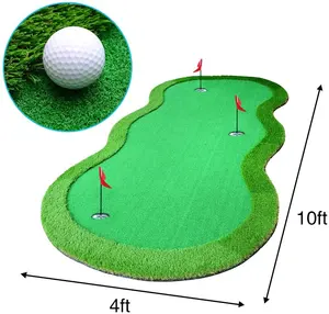 Hoge Kwaliteit Mini Golf Matten Thuisgebruik Indoor Antislip Fairway Gras Golf Mat Zetten Chippen