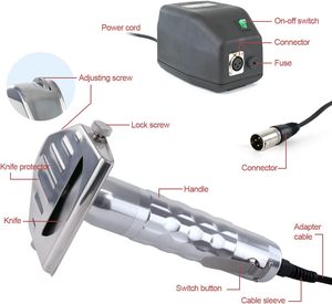 Cortador Eléctrico de Shawarma GOOPIKK, Cuchillo <span class=keywords><strong>para</strong></span> Doner, Cortador de Shawarma Manual, Cuchillo <span class=keywords><strong>para</strong></span> Gyros con 2 Cuchillas, Máquina <span class=keywords><strong>para</strong></span> <span class=keywords><strong>Cortar</strong></span> <span class=keywords><strong>Carne</strong></span> <span class=keywords><strong>Asada</strong></span> <span class=keywords><strong>para</strong></span> Barbacoa, con Certificación CE - Product Image 2