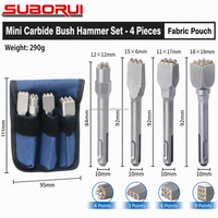 SUBORUI Lot de 4 burins électriques SDS PLUS à pointe en carbure de tungstène 3/4/6/9 mm, mini-marteau de démolition pour ciment, béton et maçonnerie