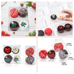 Petites boîtes cadeaux en plastique PET pour bombes au chocolat, macarons, friandises, bonbons, faveurs de mariage, de baby shower et d'anniversaire - Product Image 6