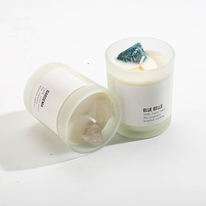 AIKUN Luxury Handmade Spiritual Soy Wax Scented <b>Candles</b> With Crystals Inside - Product Image 3