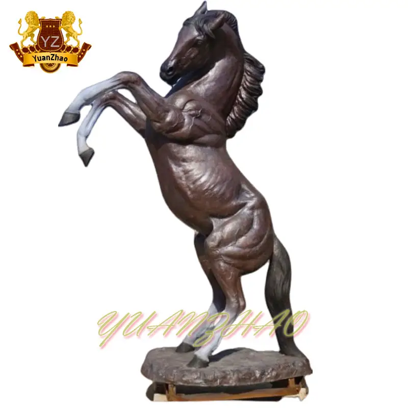 Decorazione quadrata urbana all'aperto a grandezza naturale antico Cast bronzo cavallo statua in metallo scultura animale