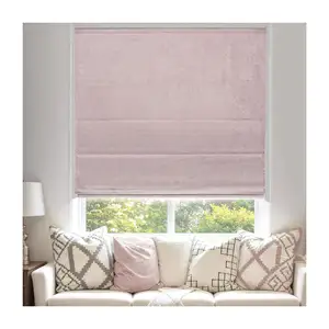 Manual Operation Natural Material Roman blinds Shades Vertical Roller Shades Custom Roman Blinds for Windows