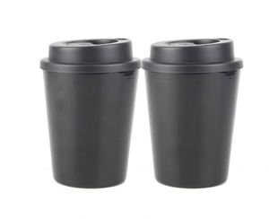 Vaso de Café de Plástico PP de Doble Pared de 12 oz/350 ml, Vaso para Llevar, Tapa a Prueba de Fugas, Uso Comercial, Apto para Lavavajillas - Product Image 2