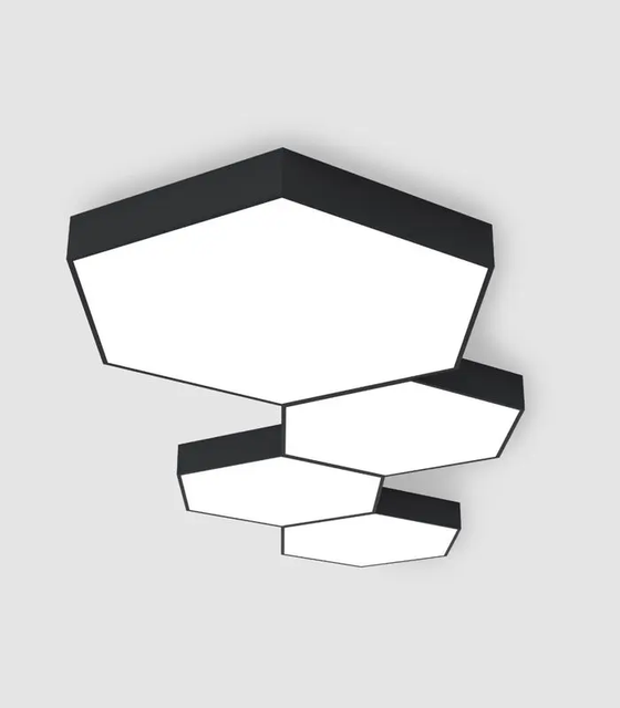 10PCS Hexagon Indoor Wall Lamp Wireless Sound Control Hexagonal Quantum Led Light for Bedroom Decoration Night Lights