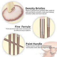 Vente en gros Pinceaux de maquillage marron végan pour ombre à paupières Outil de maquillage professionnel Ensemble de pinceaux de maquillage personnalisé de marque privée