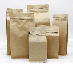 MOQ 100PCs 1lb 16oz Bolsa de café de fondo plano con válvula de desgasificación unidireccional Otras cafeteras Productos de impresión de embalaje Stock - Product Image 2