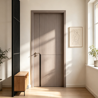 Porte coulissante simple en bois composite massif insonorisée pour chambre à coucher, ouverture et fermeture manuelle, design minimaliste pour hôpital et appartement