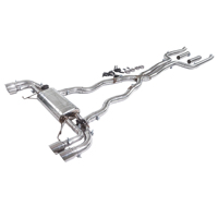   M550 G30 2017-2023 4.4T Échappement complet avant, intermédiaire et arrière, silencieux simple, double valve, sortie quadruple, performance sportive