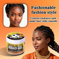 Cire coiffante et gel pour tresses : booste la brillance, lisse les frisottis, laisse les cheveux soyeux, crée des lignes et une texture naturelles.