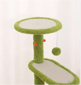 Arbre à <span class=keywords><strong>chat</strong></span> multi-niveaux en forme d'arbre vert avec <span class=keywords><strong>lit</strong></span> capsule transparent et poteaux à gratter en sisal, arbre à <span class=keywords><strong>chat</strong></span> interactif pour chats d'intérieur - Product Image 6