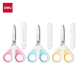 Deli Student Scissors 6089 Straight Blade 45 Steel Children Craft Office Use - Product Image 1