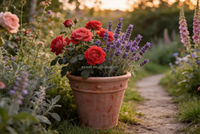 Pots à fleurs coniques rétro, jardinières en terre cuite respirantes, plantes décoratives pour la maison ou la terrasse du jardin