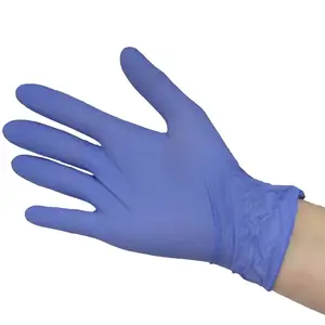 BLUE DISPOSABLE NITRILE GLOVE FOR CIRURGICAL PROCEDURES FOOD SECURITY NON-WOVEN