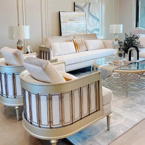 JINS Cadre en bois massif Style américain Tissu Cuir <span class=keywords><strong>Canapé</strong></span> deux <span class=keywords><strong>places</strong></span> Meubles de salon rembourrés pour Villa École Atelier - Product Image 5