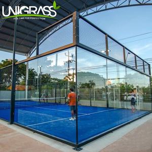 Cancha de tenis de Pádel personalizada, proveedor de cancha de tenis de Pádel panorámica para interiores, cancha de Pádel de césped artificial - Product Image 2