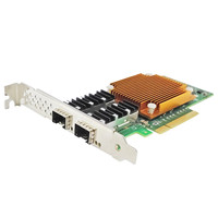 Adaptador de red PCIe de doble puerto 25GbE SFP28: con el controlador Intel Ethernet en la parte superior de la pantalla.