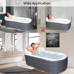 Bañera Inflable para Adultos, Material de PVC Ecológico, Portátil, Impermeable, Rectangular, 0.3mm de Grosor, Ligera, 3.4kg, Uso Doméstico, con Garantía - Product Image 3